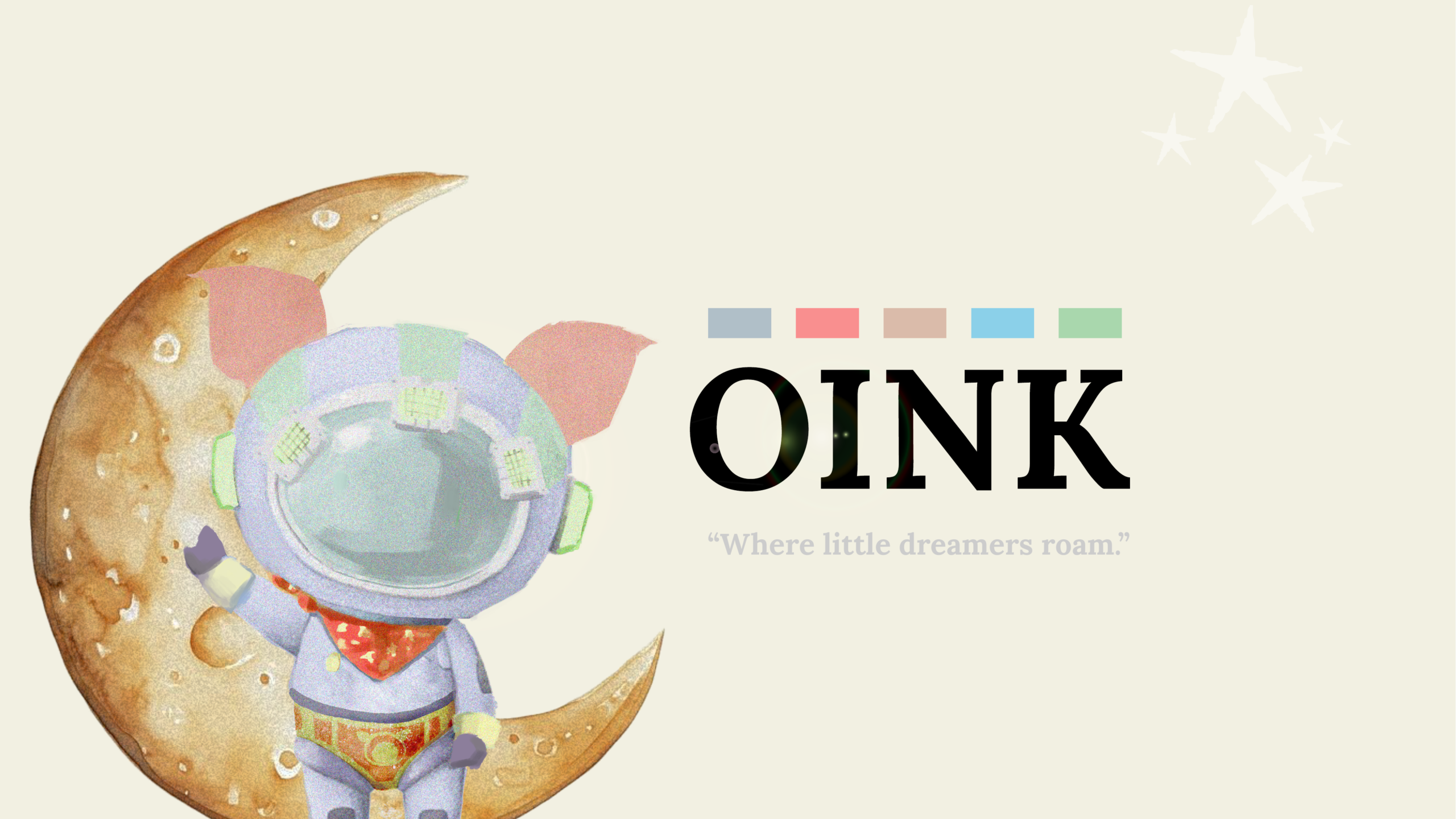 OINK web page design first page